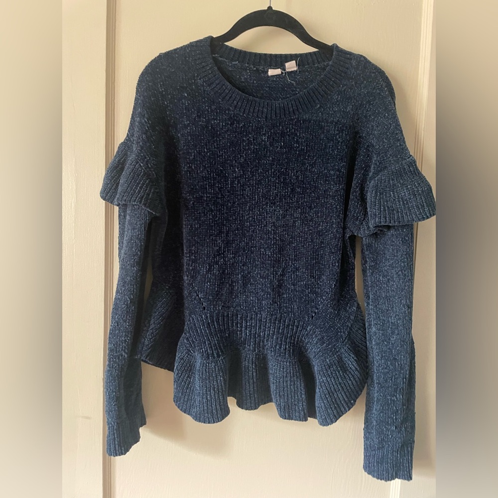 Women's Midnight Blue Chenille Sweater